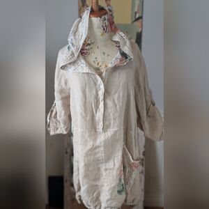 BEYOND Capri Linen  Cream Women's Top